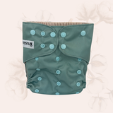 Resnug Pocket Cloth Diaper — Quiet Cove Solid | Organic Waffle Cotton Lining, One-Size