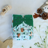 Resnug Pocket Cloth Diaper — Camping Friends | Waffle Cotton Lining, One-Size